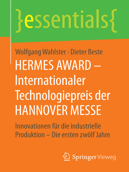 Title details for HERMES AWARD – Internationaler Technologiepreis der HANNOVER MESSE by Wolfgang Wahlster - Available